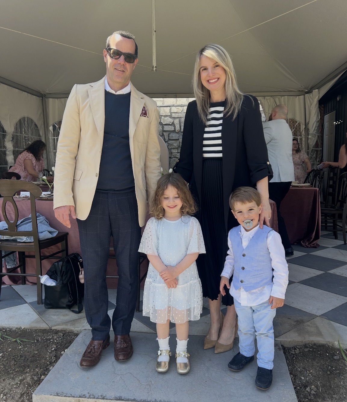The Mercante family dressed for a special occasion